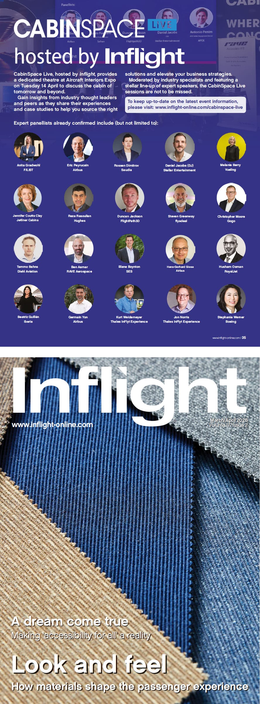 Inflight Magazine March 2026 - Jetliner Cabins - Evolution & Innovation
